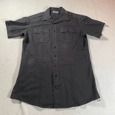 Camisa Azul Para Hombres Mediana Negra Táctica Aplicación de la Ley Uniforme Utilidad Trabajo Foto 1 de 4