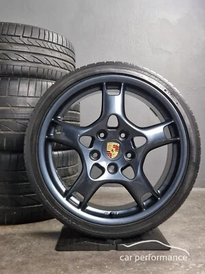 Porsche 997 Felgen 19 Zoll 911 Carrera, C4 original Lobster Wheels blau - Bild 1 von 4