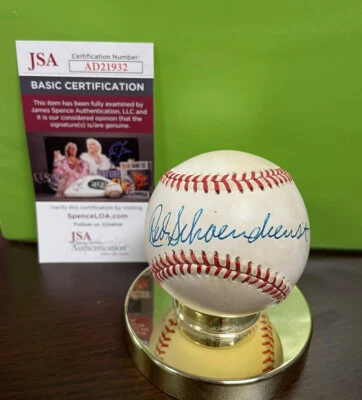 Red Schoendienst signed National League ball St. Louis Cardinals JSA NEW AUTH - Image 1 of 4