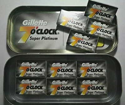 Gillette 7 O'Clock Super Platinum – Premium Salon Pack (100 Blades) Double Edge - image 1 of 4