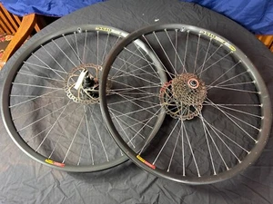 26 in Mavic D321 Disc Wheel Set DT Swiss Hubs 8 Speed 160mm Discs Downhill MTB - Picture 1 of 8
