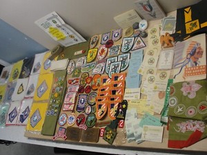 VINTAGE LOT BSA BOY SCOUTS 1960's 1970's PATCHES NECKERCHIEFS SHIRT +++