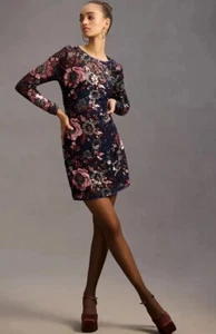 Mini Vestido Anthropologie Lentejuelas Talla 14 - Imagen 1 de 10