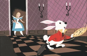 Mary Blair Alice follows the White Rabbit concept art Poster Print 11x17 Disney - Picture 1 of 4