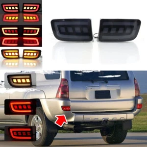 Smoke LED Rear Bumper Reflector Fog Light Turn Signal For Toyota 4Runner 03-05 - Picture 1 of 12