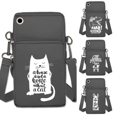 Umhängetasche Handytasche, Schulter Geldbörse Tasche Tasche für Smartphones bis 6,5" Hülle UK