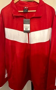 Chaqueta de Pista Russell Athletics 2XL Retro Grande Para Hombre, Rojo Brillante NUEVA - Imagen 1 de 4