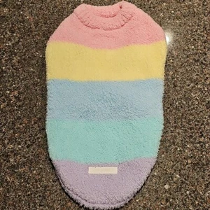 Canada Pooch Pastel Party Rainbow Dog Sweater Stripes Sz M 16” 17-25 Lbs. NWOT - Picture 1 of 8