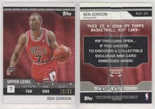 2008-09 Topps Rip Cards Upper Level Ripped /99 Ben Gordon #RIP-29