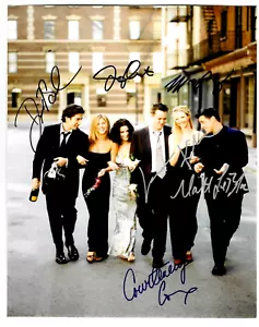 Autographed FRIENDS color 8X10 tv CAST press photo signed by the entire cast - Picture 1 of 1