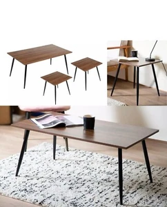 Mid Century Modern Style Walnut Coffee Table and 2 Side Table Set - Picture 1 of 4