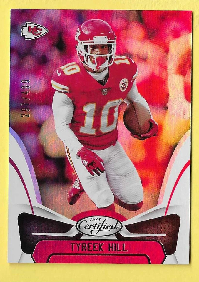2018 Certified Red Tyreek Hill Chiefs 297/499 - Image 1 of 1