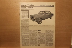 Original Vauxhall Viva GT HB Motorhändler Servicedaten Nr. 488 - Bild 1 von 1