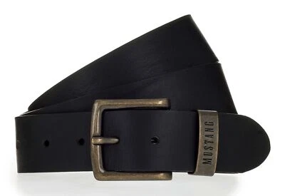 MUSTANG cinturón 40mm Leather Belt W85 Black - Imagen 1 de 2
