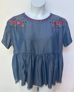 Cato ladies size L blouse with floral embroidery. - Picture 1 of 10