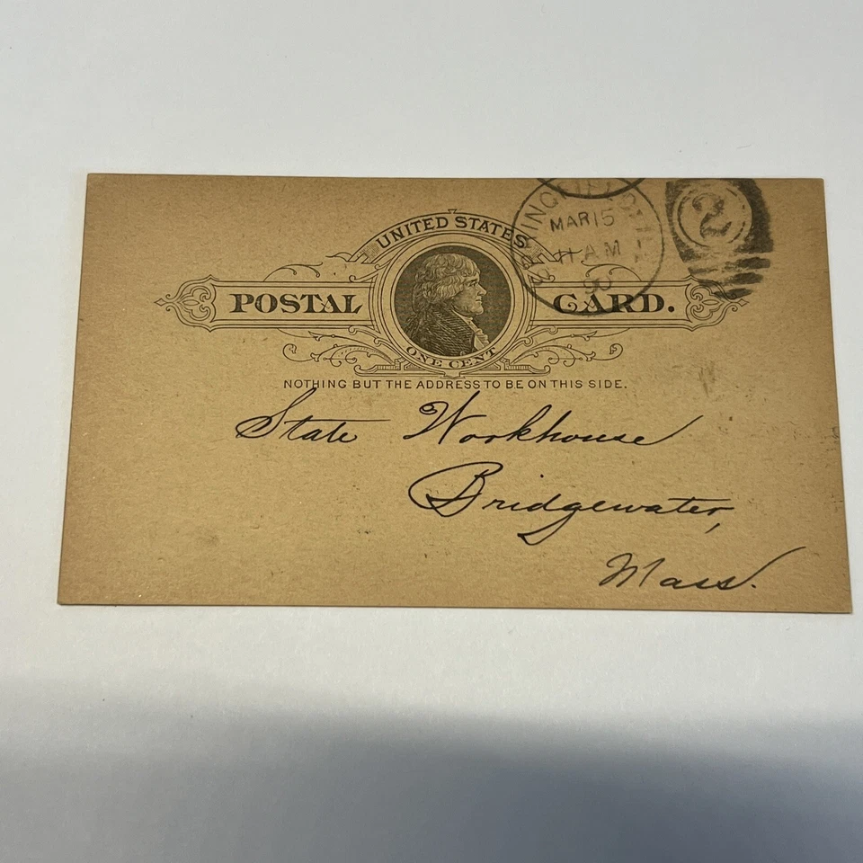 US SC UX9 Dark Buff Springfield IL 3-15-90 11AM Board of Public Charities #A63 - Image 1 of 2