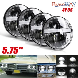 4pcs 5.75" 5 3/4 LED Headlights High+Low+Halo DRL Beam for Buick Electra Wildcat - Picture 1 of 16