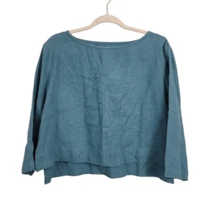 Top Popover OffOn Recortado Cuadrado De Gran Tamaño Talla L/XL Negro Lagenlook Minimalista - Imagen 1 de 6