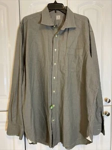 Peter Millar Black Plaid Button Down Shirt size XL 100% Cotton - Picture 1 of 6