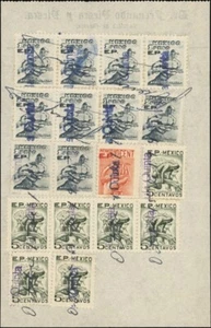 Mexico, 1945. Renta Innenraum Cedula Quinta R798, 799, 802 (10), Auf Rechnung - Bild 1 von 1