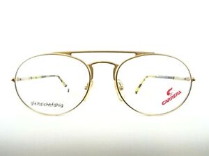 CARRERA Brille 70er Pilotenform Vintage Brillenfassung gold matt Doppelsteg Gr.M