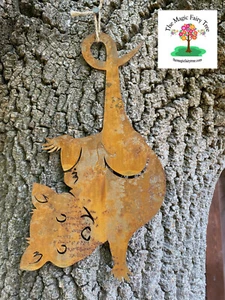 Rusty metal ringtail possum wall art plaque sculpture garden decor ornament - Picture 1 of 4