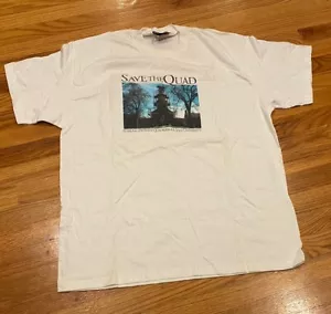 1997 YALE UNIVERSITY SHIRT NEW NOS -STERLING DIVINITY QUADRANGLE "SAVE THE QUAD" - Picture 1 of 6