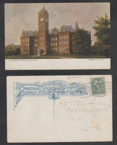 Hamilton Ontario Postcard Ontario Normal School Posted - Bild 1 von 3