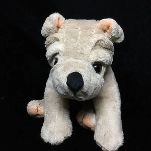 WishPets Cliff Sharpei Tan Beige Puppy Dog Plush Soft Toy 8" 2002 Stuffed - Picture 1 of 6