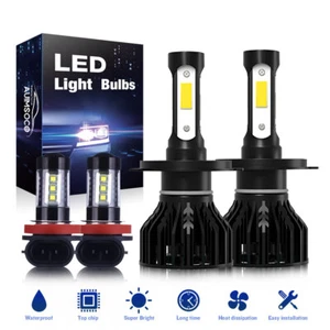 For Toyota Tacoma 2012-2015 4x 6000K LED Headlight Hi Low Fog Bulbs Combo Kit - Foto 1 di 12