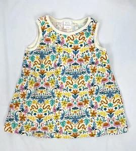 Hanna Andersson Girl 120 6-7 White Jungle Tank Top Flamingos Birds Floral - Picture 1 of 4
