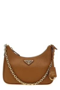 PRADA Re-Edition 2005 $2700 Caramel Saffiano Leather Shoulder Bag New/Authentic - Picture 1 of 4