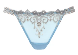 Lise Charmel String Princesse Gothique 36 40 XS M azul claro NUEVO - Imagen 1 de 4
