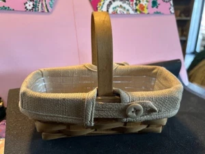Longaberger 2004 Thank You Basket w/Oatmeal Liner & Protector - Picture 1 of 4