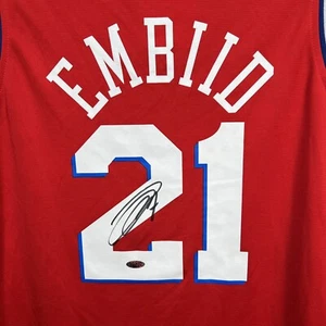 Joel Embiid SIGNED Jersey AUTOGRAPH PHILI 76ers USA NBA BASKETBALL w/ COA - Picture 1 of 7