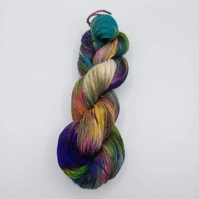 (9,90€/100 g) Sockenwolle 4 fach handgefärbt Färbung ice 1021 Unikat Einzelstück - Bild 1 von 4