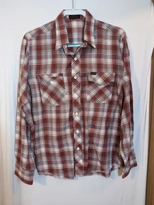 Camisa grande vintage Wrangler años 80 abotonada abotonada occidental para hombre talla L - Imagen 1 de 7