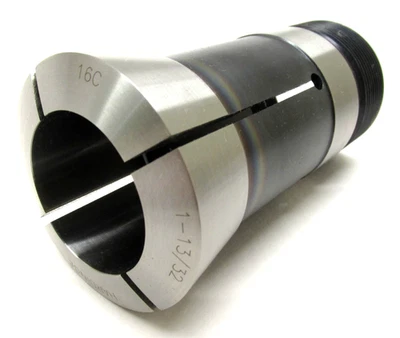 CLEAN! HARDINGE 1-13/32" 16C ROUND COLLET w/ INTERNAL THREADS - Image 1 of 3