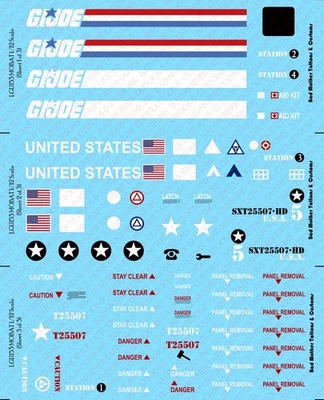 Calcomanías de tobogán acuático GI Joe MOBAT escala 1/12 para higos de 6 pulgadas Foto 1 de 4