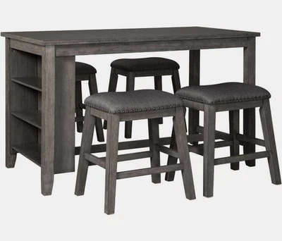 Ashley Caitbrook Counter Height Dining Table Set with 4 Stools – Great Condition - Image 1 of 4