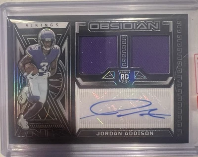 Jordan Addison 2023 Panini Obsidian - Rookie Jersey Ink Auto /199 - Image 1 of 2