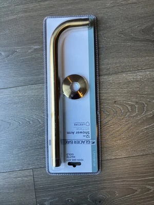 Glacier Bay 12 pulgadas Brazo de ducha con lata de lluvia en oro mate 1009 685 477 Foto 1 de 4