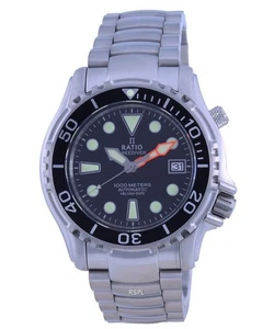 RATIO FreeDiver Automatic 1066KE26-33VA-BLK Men's Watch Black Dial  1000M - Picture 1 of 7