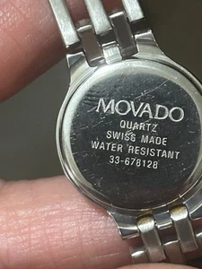 Vintage Black, Silver & Gold Women's Movado Watch - Picture 1 of 3
