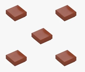 5 New LEGO Dark Orange 1x1 Tile 3070 flat tile smooth finish floor square brown - Picture 1 of 6