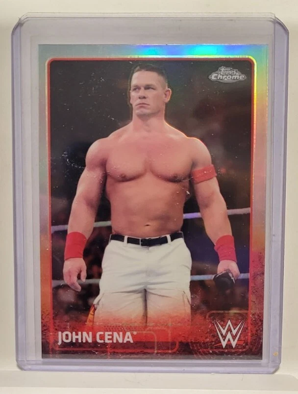 2015 Topps Chrome WWE Wrestling Refractor Card - JOHN CENA - Image 1 of 1