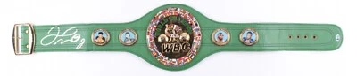 Floyd Mayweather Autographed Full Sized WBC Green Championship Belt BAS - Image 1 of 3