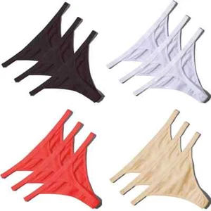 4er Pack Damen Baumwolle G String Tangas niedrige Taille Damen Slips Höschen Unterwäsche - Bild 1 von 5
