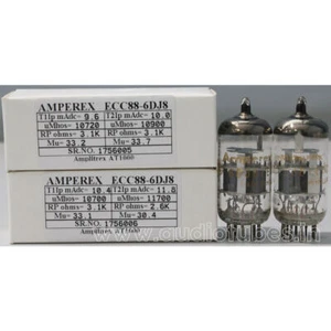 1MP ECC88 6DJ8 Amperex NOS made in Holland Amplitrex tested #1756005 , 1756006 - Picture 1 of 7