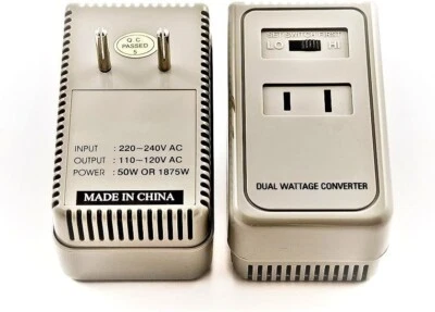 Simran Foreign Travel Converter 50-1875 Watt 220 To 110 Volt 50W-1875W Step Down - Image 1 of 3